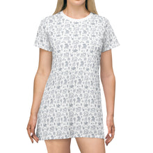 Outlined Sewing Elements T-Shirt Dress