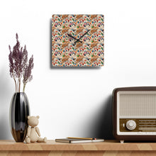 Watercolor Sewing Supplies 8 Acrylic Wall Clock