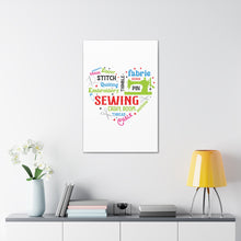 Colorful Sewing Word Cloud - Canvas Gallery Wraps