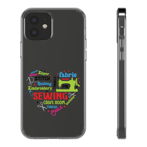 Colorful Sewing Word Cloud - Clear Cases