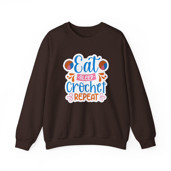 Eat Sleep Crochet Repeat Unisex Heavy Blend™ Crewneck Sweatshirt