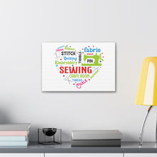 Colorful Sewing Word Cloud - Canvas Gallery Wraps