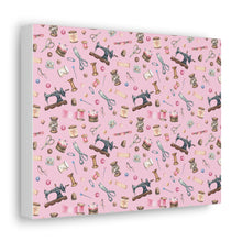 Sewing Elements Pink - Canvas Gallery Wraps