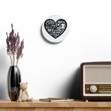 Black Sewing Word Cloud Acrylic Wall Clock