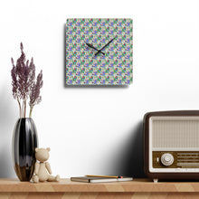 Floral Collage Pattern 1 Acrylic Wall Clock