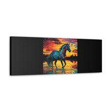 Colorful Modern Horse - Canvas Gallery Wraps - Black