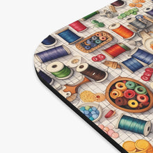 Watercolor Sewing Supplies 12 Mouse Pad (Rectangle)