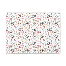 Sewing Elements White - Canvas Gallery Wraps