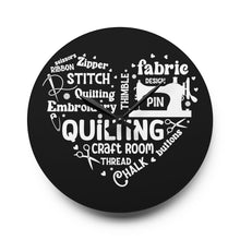 Quilting Word Cloud Acrylic Wall Clock