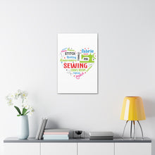 Colorful Sewing Word Cloud - Canvas Gallery Wraps