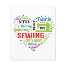 Colorful Sewing Word Cloud - Canvas Gallery Wraps