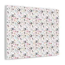 Sewing Elements White - Canvas Gallery Wraps