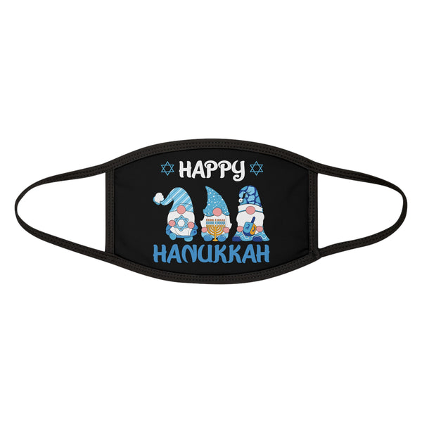 Happy Hanukkah Gnomes Fabric Face Mask