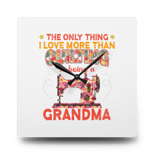 Quilting Grandma Acrylic Wall Clock