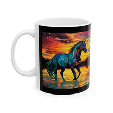 Colorful Modern Horse Ceramic Mug, (11oz, 15oz)