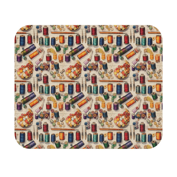 Watercolor Sewing Supplies 9 Mouse Pad (Rectangle)