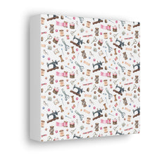 Sewing Elements White - Canvas Gallery Wraps