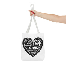 Black Sewing Word Cloud Tote Bag