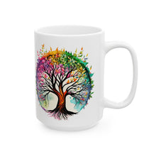 Colorful Tree of Life Ceramic Mug, (11oz, 15oz)