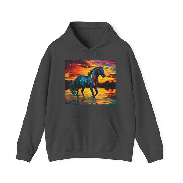 Colorful Modern Horse Unisex Heavy Blend™ Hooded Sweatshirt