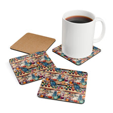 Watercolor Sewing Supplies 3 Corkwood Coaster Set