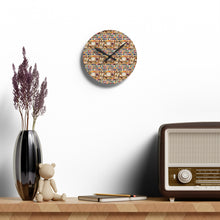 Watercolor Sewing Supplies 6 Acrylic Wall Clock