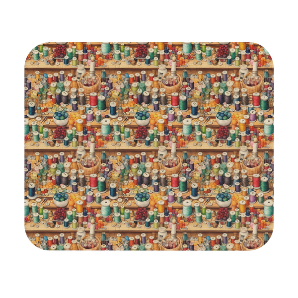 Watercolor Sewing Supplies 10 Mouse Pad (Rectangle)