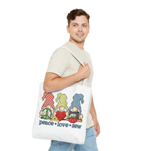 Peace, Love, Sew Gnomes Tote Bag