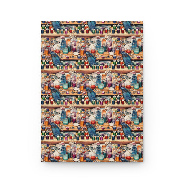 Watercolor Sewing Supplies 3 Hardcover Journal Matte
