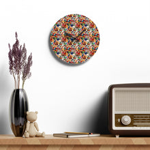Watercolor Sewing Supplies 5 Acrylic Wall Clock