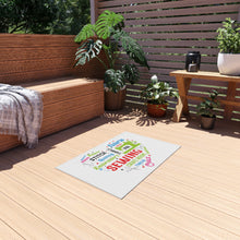 Colorful Sewing Word Cloud Outdoor Rug