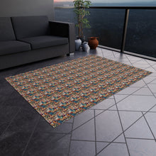 Watercolor Sewing Supplies 3 Outdoor Rug