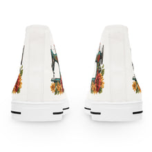 Vintage Floral Sewing Machine Women's High Top Sneakers