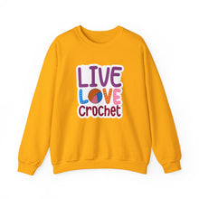 Live Love Crochet Unisex Heavy Blend™ Crewneck Sweatshirt