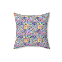 Packed Watercolor Buttons Spun Polyester Square Pillow