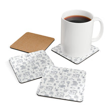 Outlined Sewing Elements Corkwood Coaster Set