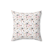 Sewing Elements White Spun Polyester Square Pillow