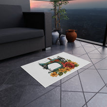 Vintage Floral Sewing Machine Outdoor Rug