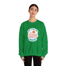 Just A Girl Crochet Unisex Heavy Blend™ Crewneck Sweatshirt
