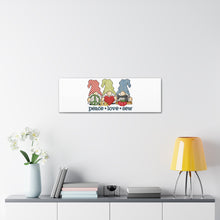 Peace, Love, Sew Gnomes - Canvas Gallery Wraps - White