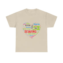 Colorful Sewing Word Cloud Unisex Heavy Cotton Tee