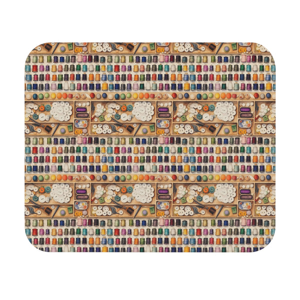 Watercolor Sewing Supplies 6 Mouse Pad (Rectangle)