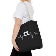 Sewing Machine Heart Beat Sewing Tote Bag