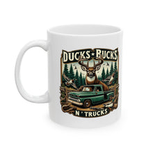 Ducks, Bucks, N' Trucks Ceramic Mug, (11oz, 15oz)