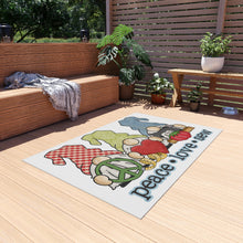 Peace, Love, Sew Gnomes Outdoor Rug