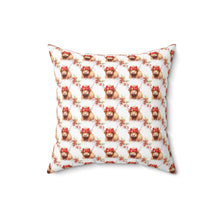 Highland Cow with Headband Spun Polyester Square Pillow