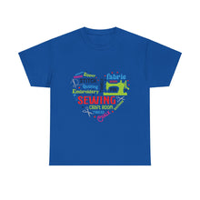 Colorful Sewing Word Cloud Unisex Heavy Cotton Tee