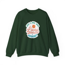 Just A Girl Crochet Unisex Heavy Blend™ Crewneck Sweatshirt