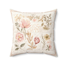 Sew Sweet Sewing Floral 1 Spun Polyester Square Pillow