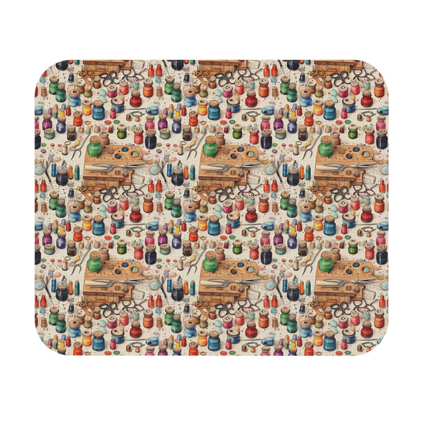 Watercolor Sewing Supplies 8 Mouse Pad (Rectangle)